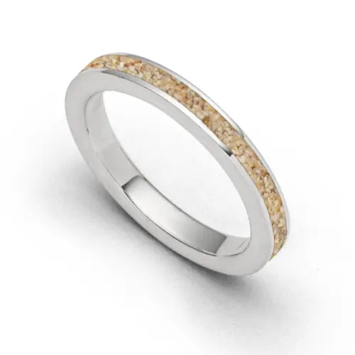DUR Schmuck Ring STRANDSAND, Silber 925/- rhodiniert (R5254)