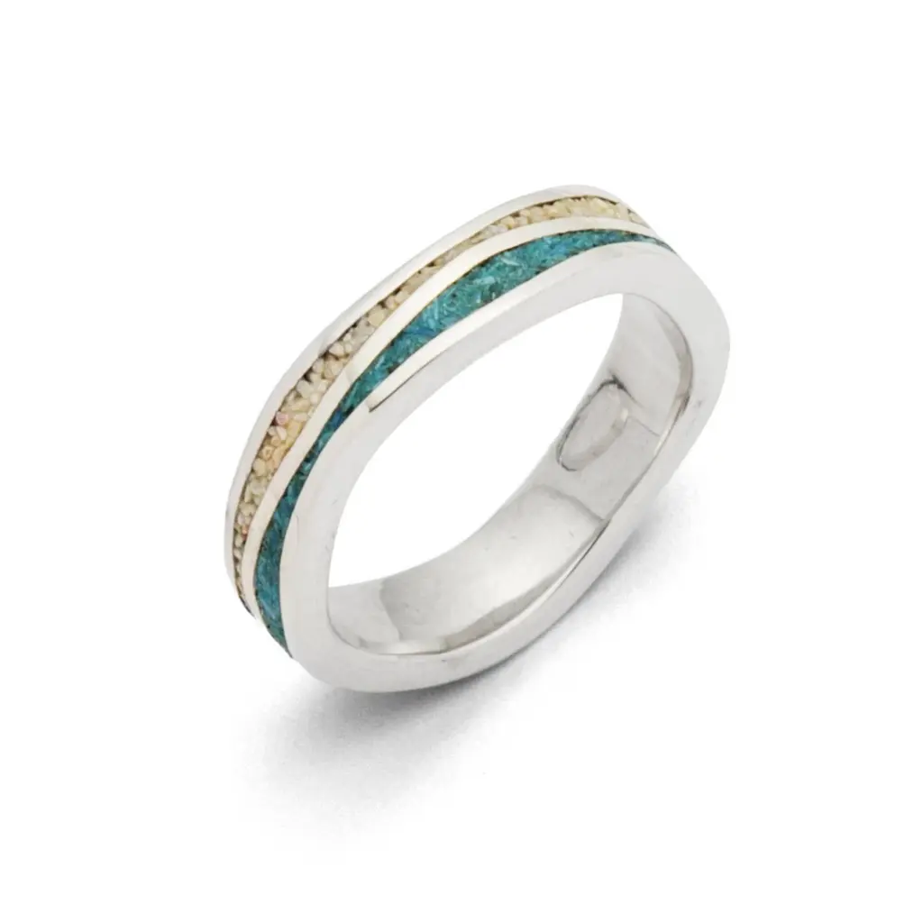 DUR Schmuck Ring STEINSAND, Silber 925/- rhod. (R5105)