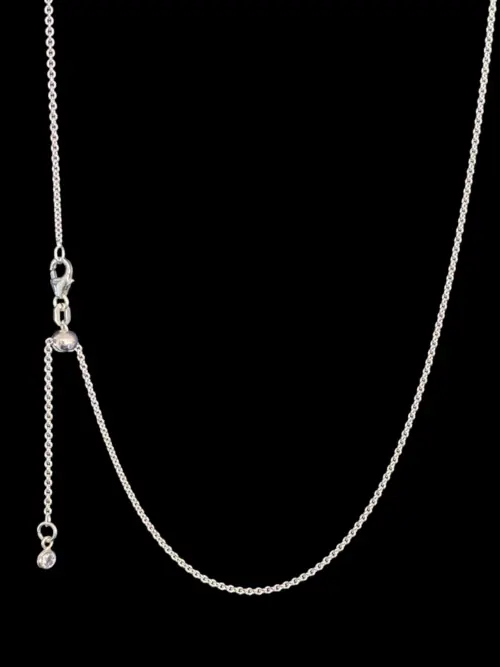 Ankerkette Zirkonia, Silber 925/- SK1011, SK1012 - Länge stufenlos einstellbar