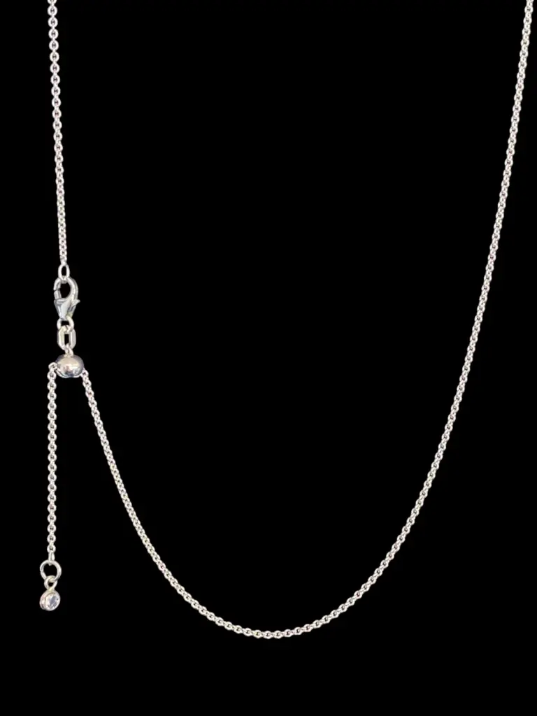 Ankerkette Zirkonia, Silber 925/- SK1011, SK1012 - Länge stufenlos einstellbar