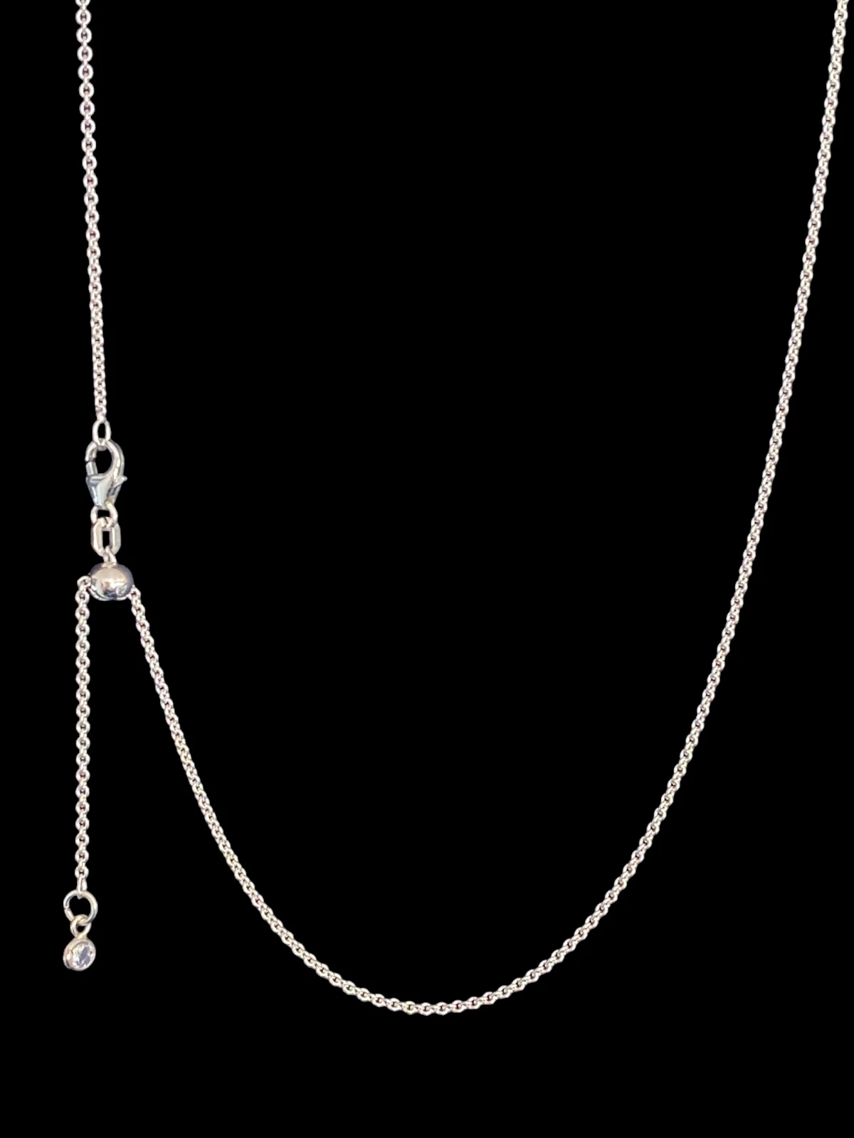 Ankerkette Zirkonia, Silber 925/- SK1011, SK1012 - Länge stufenlos einstellbar – Bild 4
