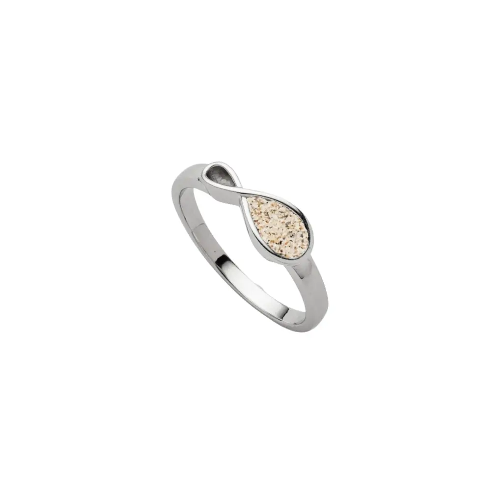 DUR Schmuck Ring FOREVER Strandsand Silber 925/- rhodiniert (R6099)