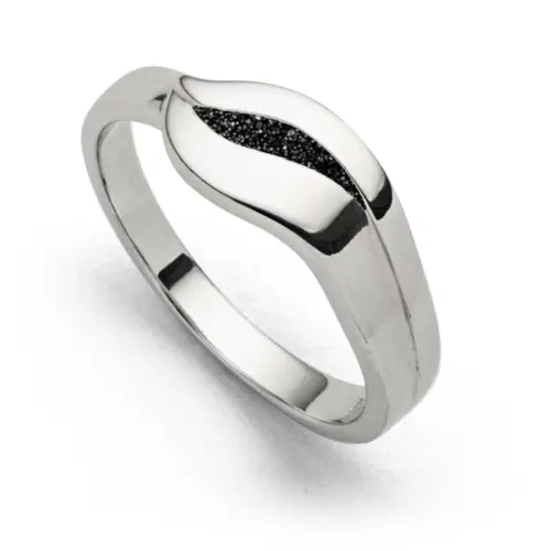 DUR Schmuck Ring SILBERSCHWEIF Lavasand Silber 925/-rhodiniert ( R5700)