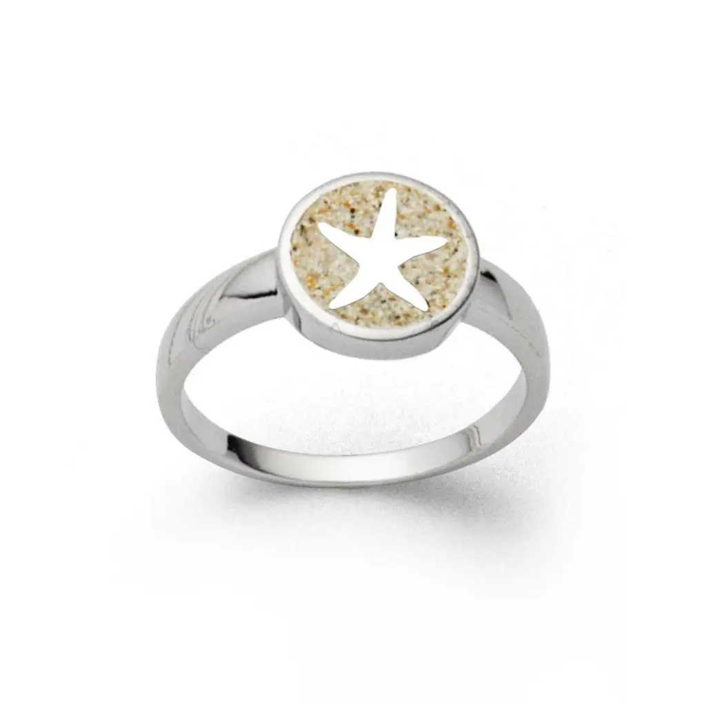 DUR Schmuck Ring TRAUM Strandsand Silber 925/-rhodiniert (R5584)