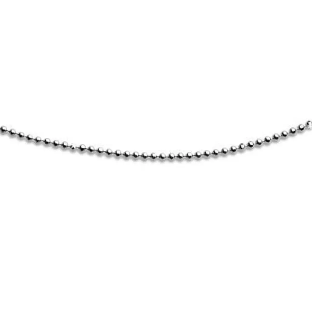 DUR Schmuck geschliffene Kugelkette 1,2mm, Silber 925/- rhodiniert (K2463)
