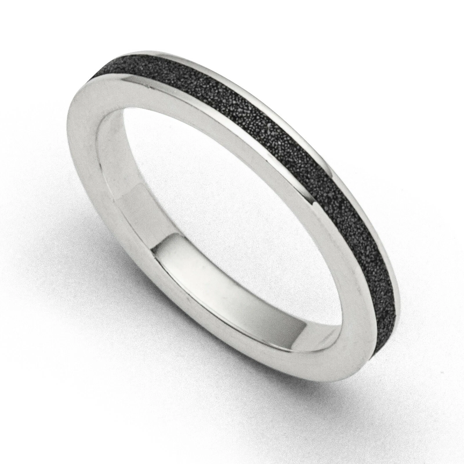 DUR Schmuck Ring MARINA BLACK Lavasand, Silber 925/- rhodiniert (R4837) – Bild 2