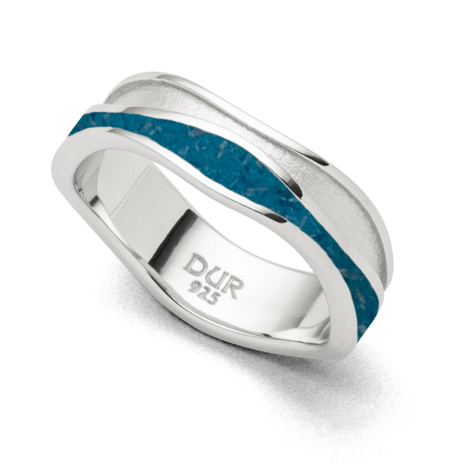 DUR Ring mit Steinsand, Silber 925/- rhodiniert (R5735) – Bild 2
