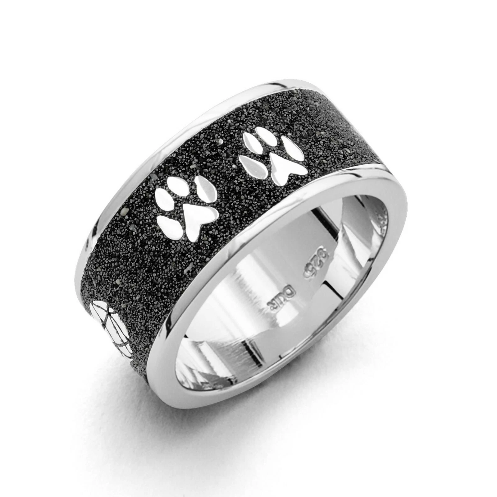 DUR Schmuck Ring LUCKY CAT Sandkatze, Lavasand, Silber 925/- rhodiniert (R4689) – Bild 2