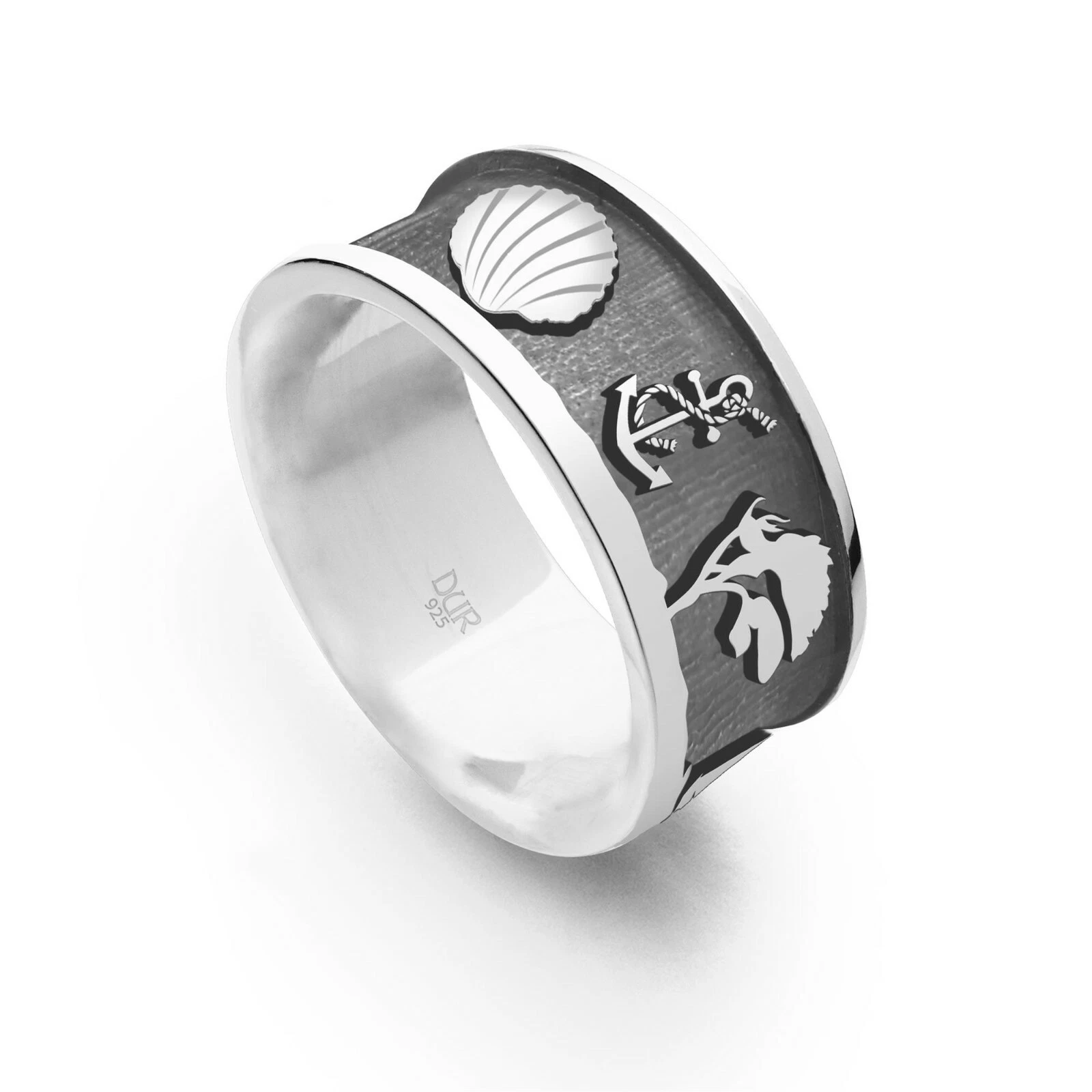 DUR Schmuck Unisex Ring OSTSEE 2.0 Silber 925/- rhodiniert (R5231) bis Größe 72 – Bild 2