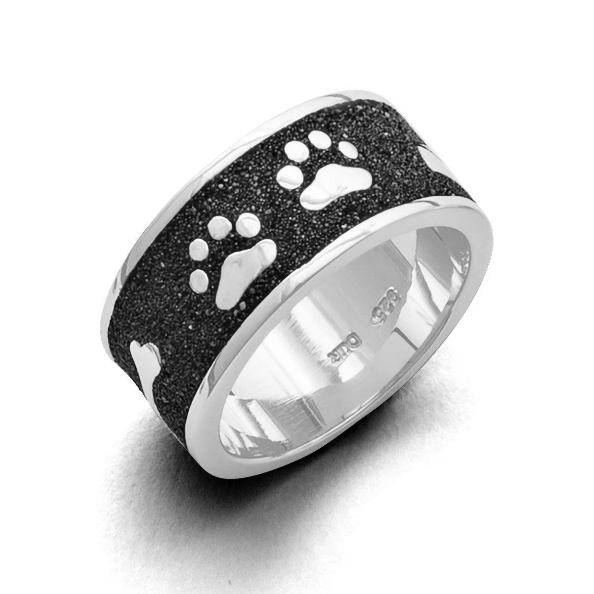 DUR Schmuck Ring "Lucky Dog" Lavasand, Silber 925/- rhodiniert (R4663) – Bild 2