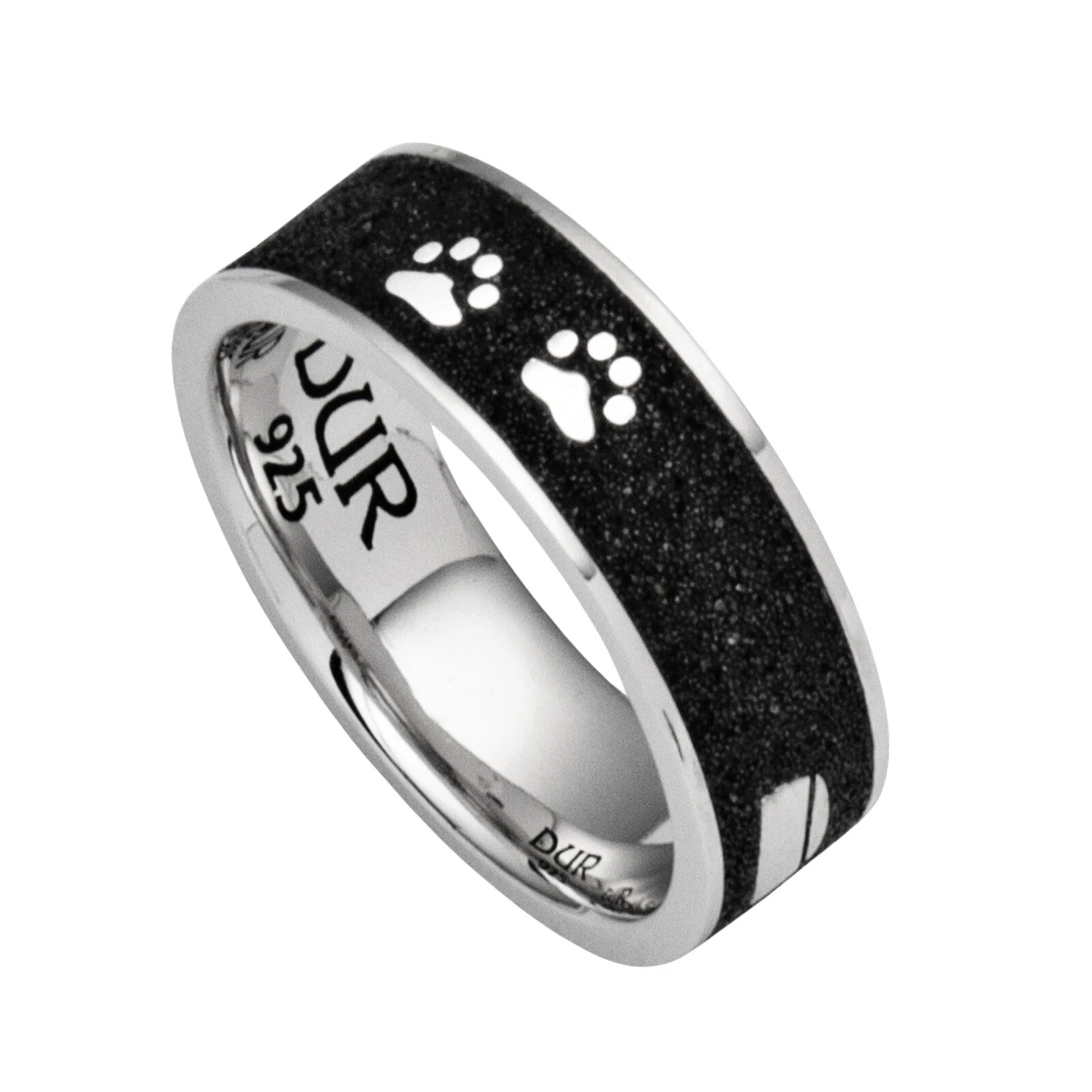 DUR Schmuck Ring LUCKY DOG 2.0 Lavasand Silber 925/- rhodiniert (R5595) – Bild 1