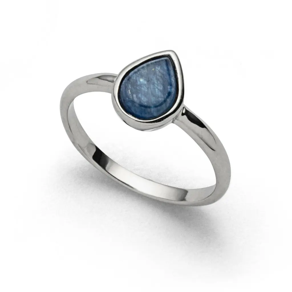 DUR Schmuck Ring BLAUE LAGUNE Kyanit, Silber 925/- rhodiniert ( R5711)