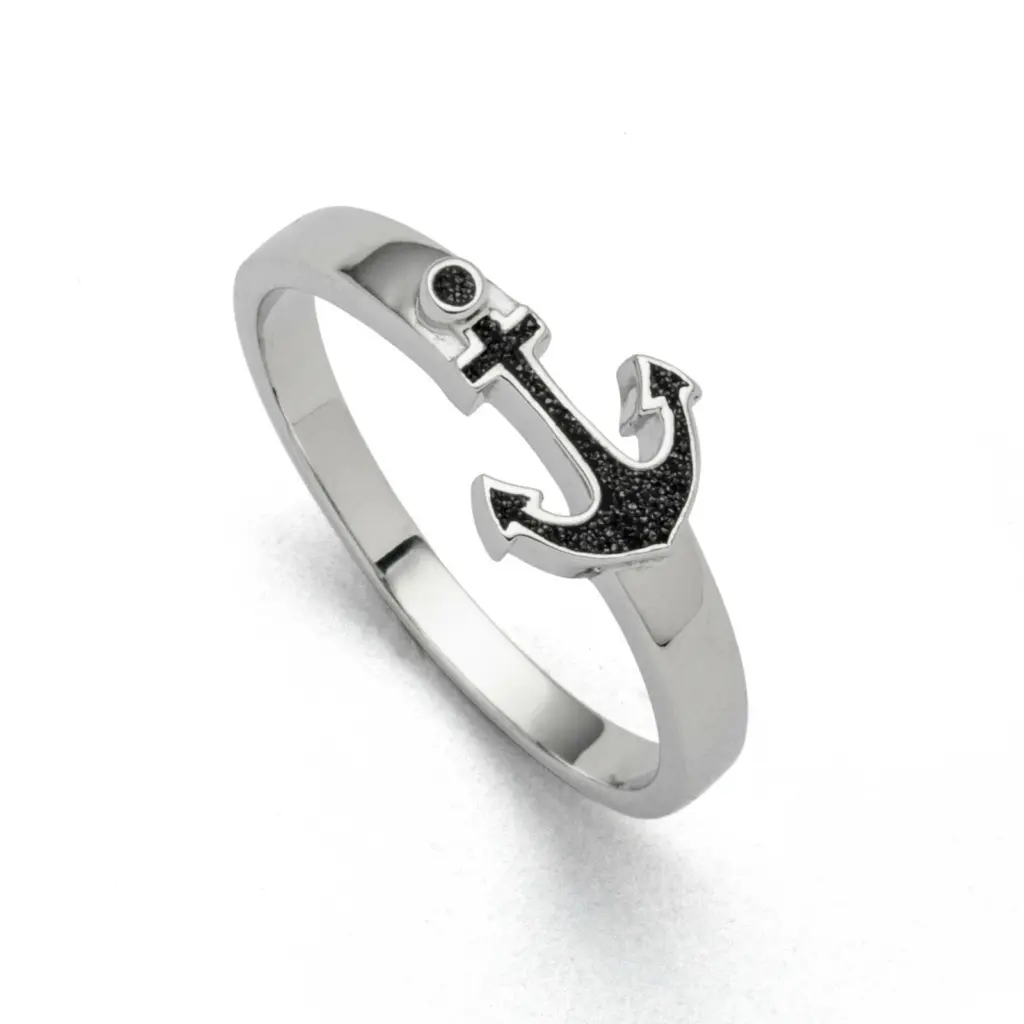 DUR Schmuck Ring HOFFNUNG 2.0 Lavasand Silber 925/-rhodiniert ( R5687)