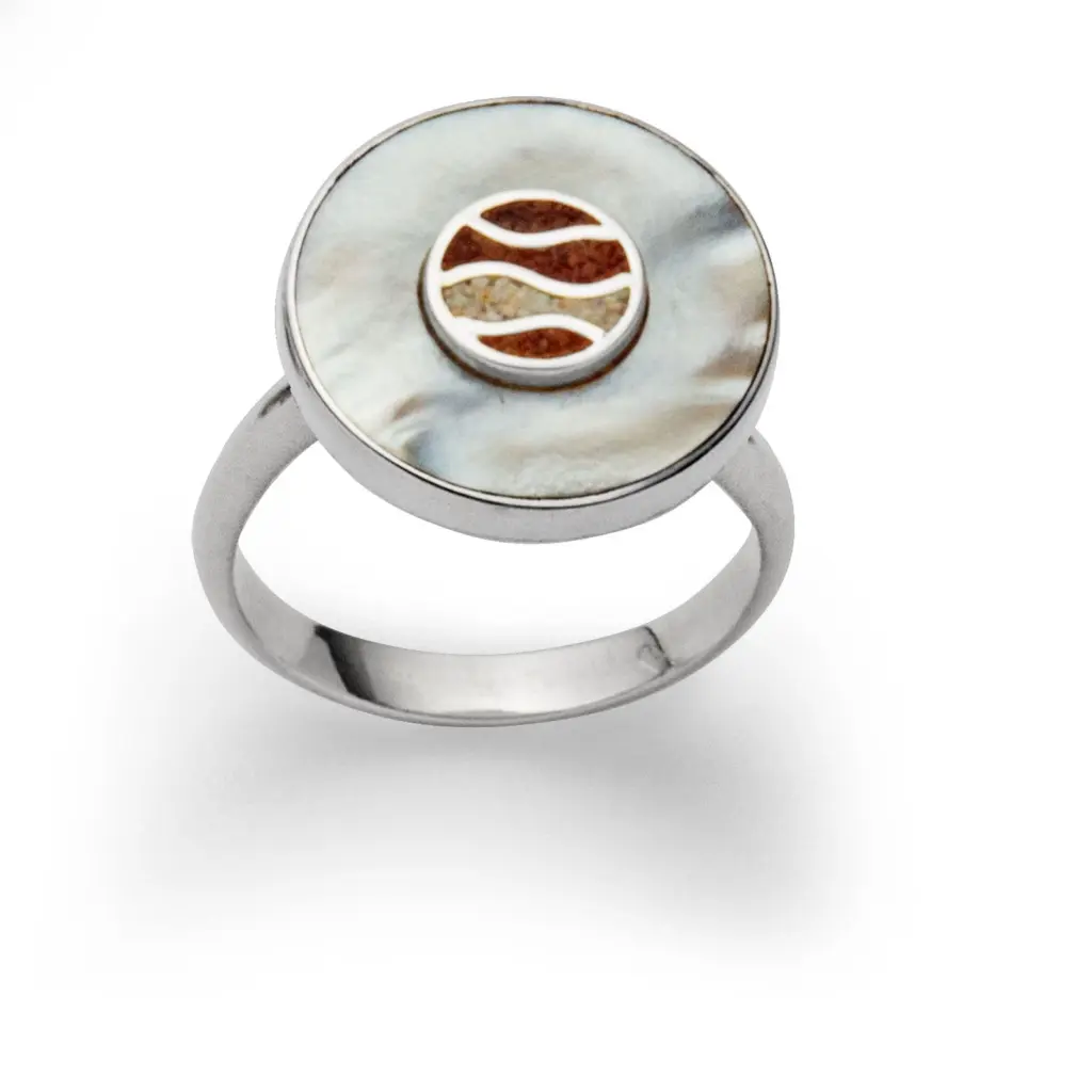 DUR Ring STRANDLUST Silber 925/- rhod. R5405 Größe G (von 58-64 variabel)