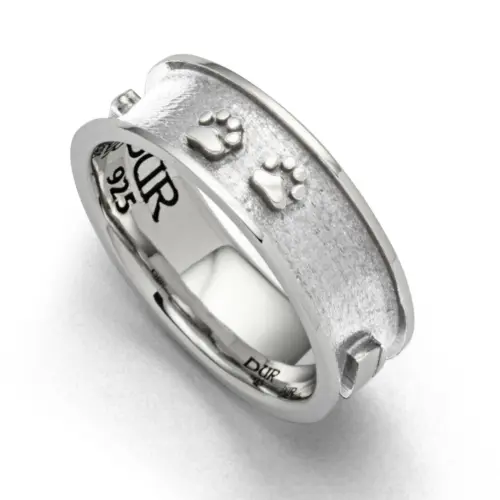 DUR Schmuck Ring LUCKY DOG sandlos, Silber 925/- rhodiniert, 9mm (R5458) – Bild 2
