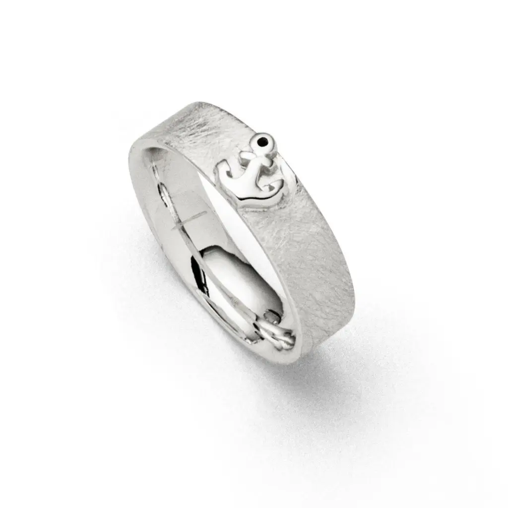 DUR Schmuck Ring ANKER Silber 925/- matt, anlaufgeschützt (R5492)