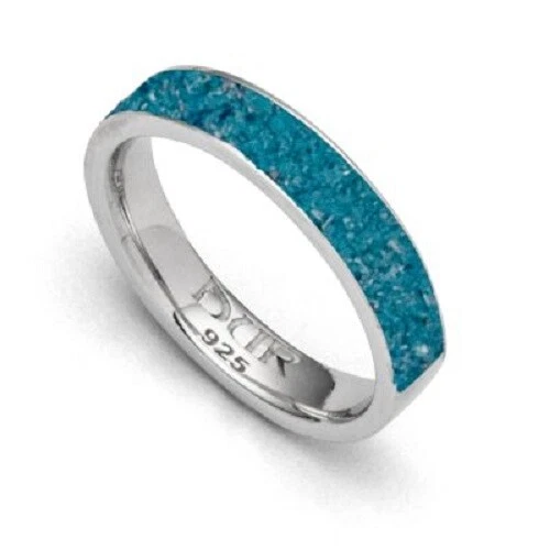 DUR Schmuck Ring MARINA BLUE Steinsand, Silber 925/- rhodiniert (R5663)