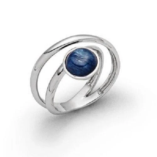 DUR Schmuck Ring KYANIT, Silber 925/- rhodiniert (R5457)