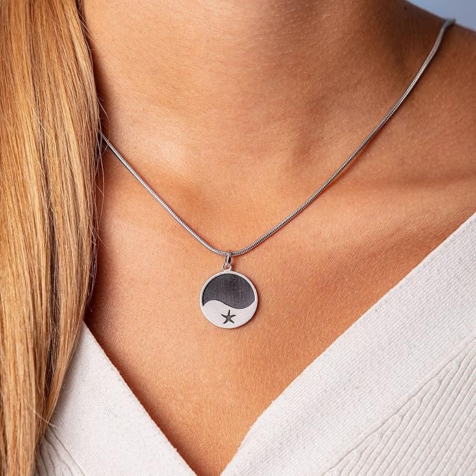 DUR Schmuck Anhänger WELLE / SEESTERN sandlos Silber 925/- rhodinert (P3661) – Bild 3