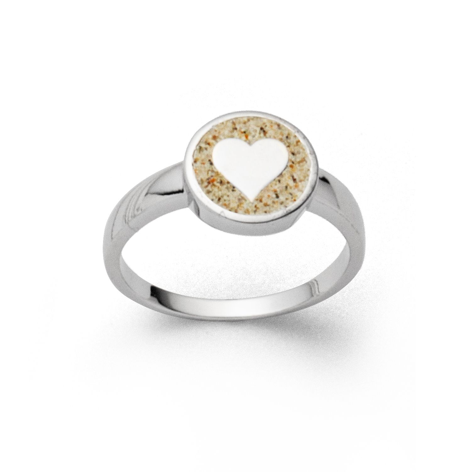 DUR Schmuck Ring LIEBE Strandsand, Silber 925/- rhodiniert (R5582) – Bild 1