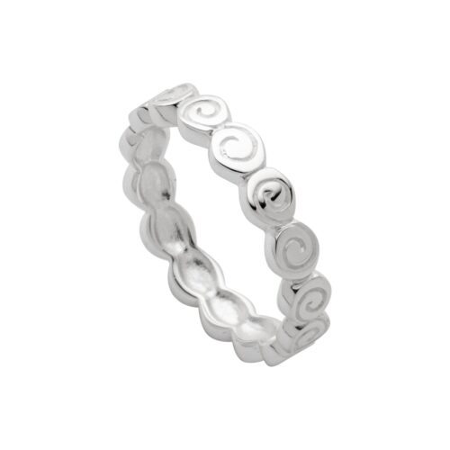 DUR Schmuck schmaler Ring SPIRALMUSTER Silber 925/- anlaufgeschützt (R5722)