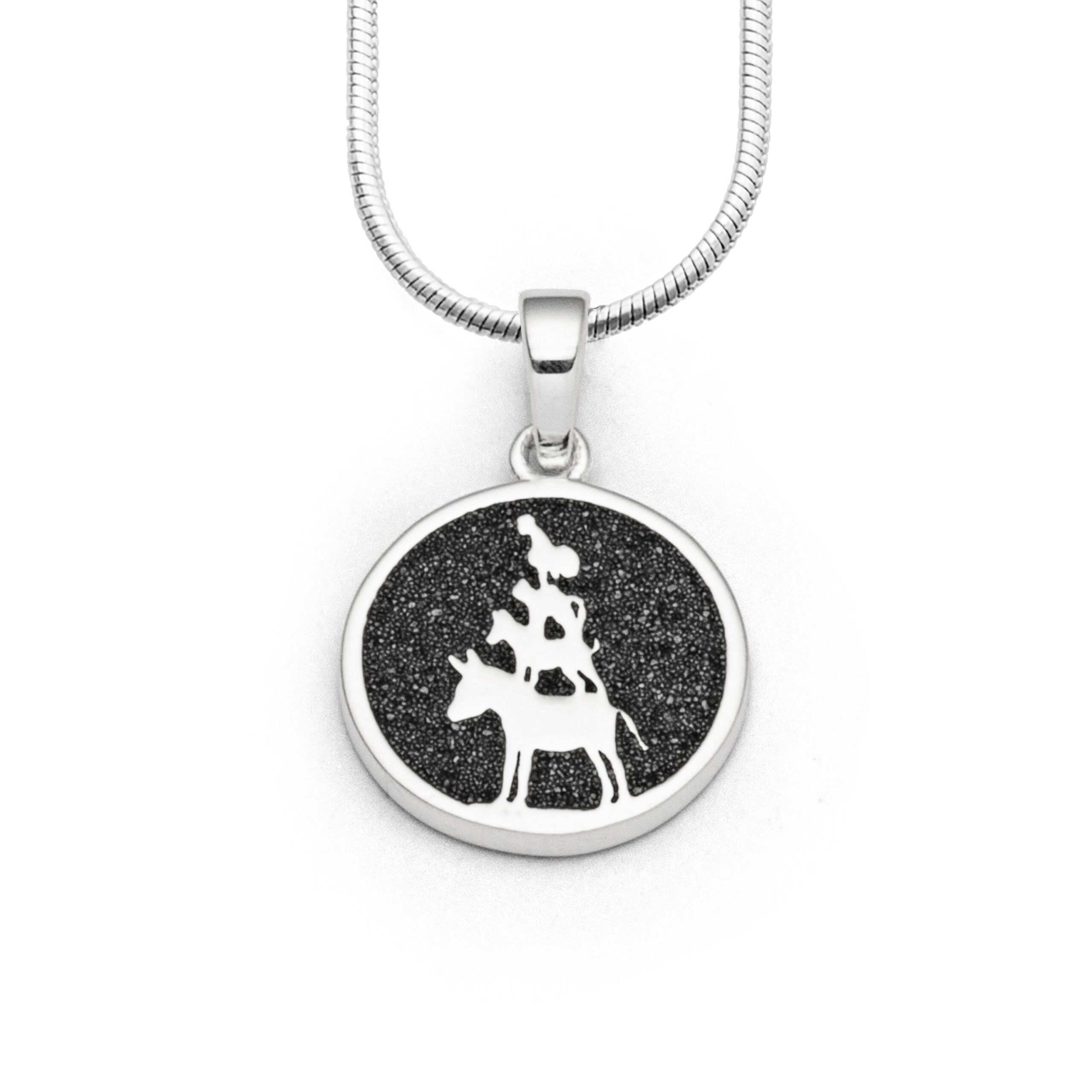 DUR Schmuck Anhänger BREMEN Lavasand Silber 925/- rhodinert (P3008) – Bild 2