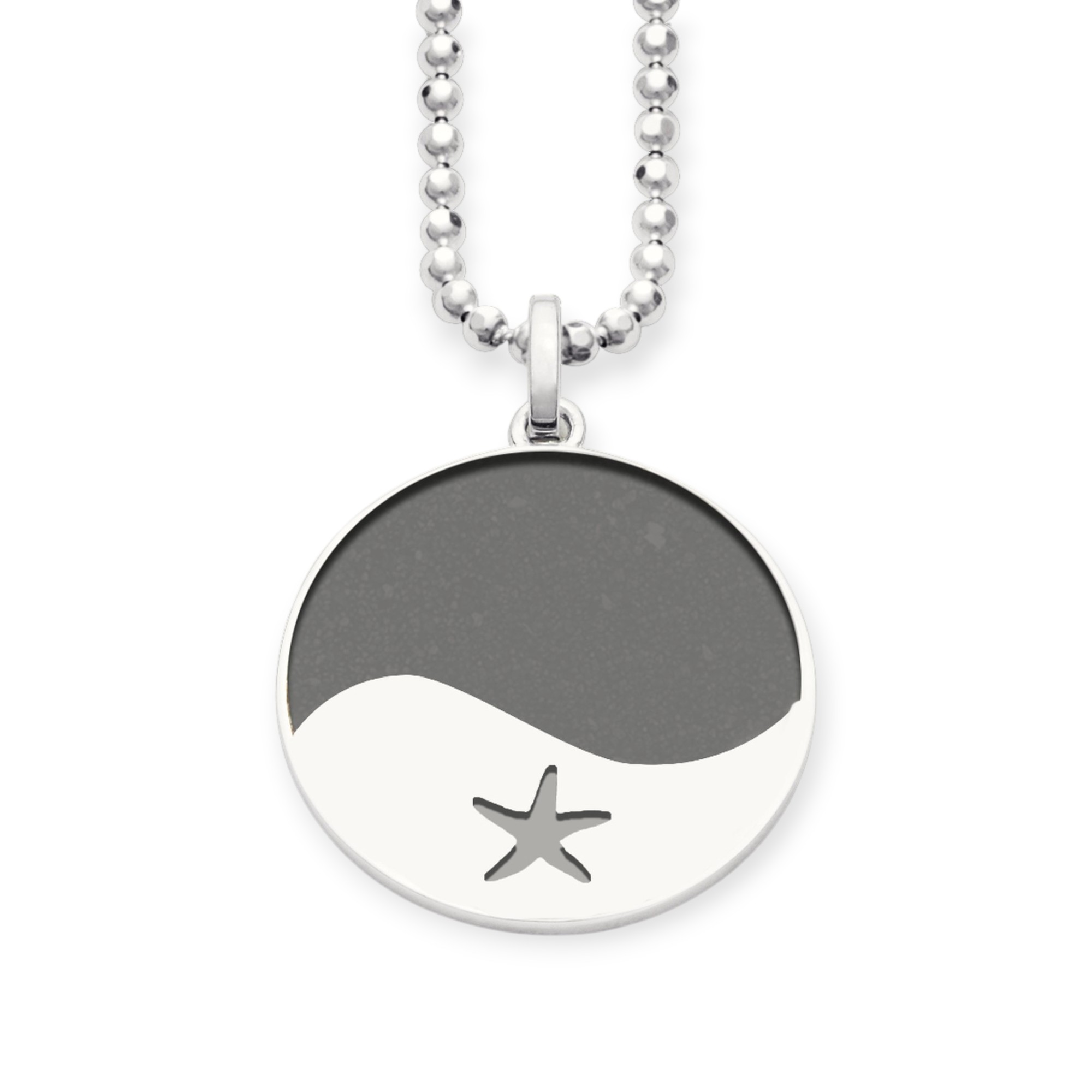 DUR Schmuck Anhänger WELLE / SEESTERN sandlos Silber 925/- rhodinert (P3661) – Bild 2