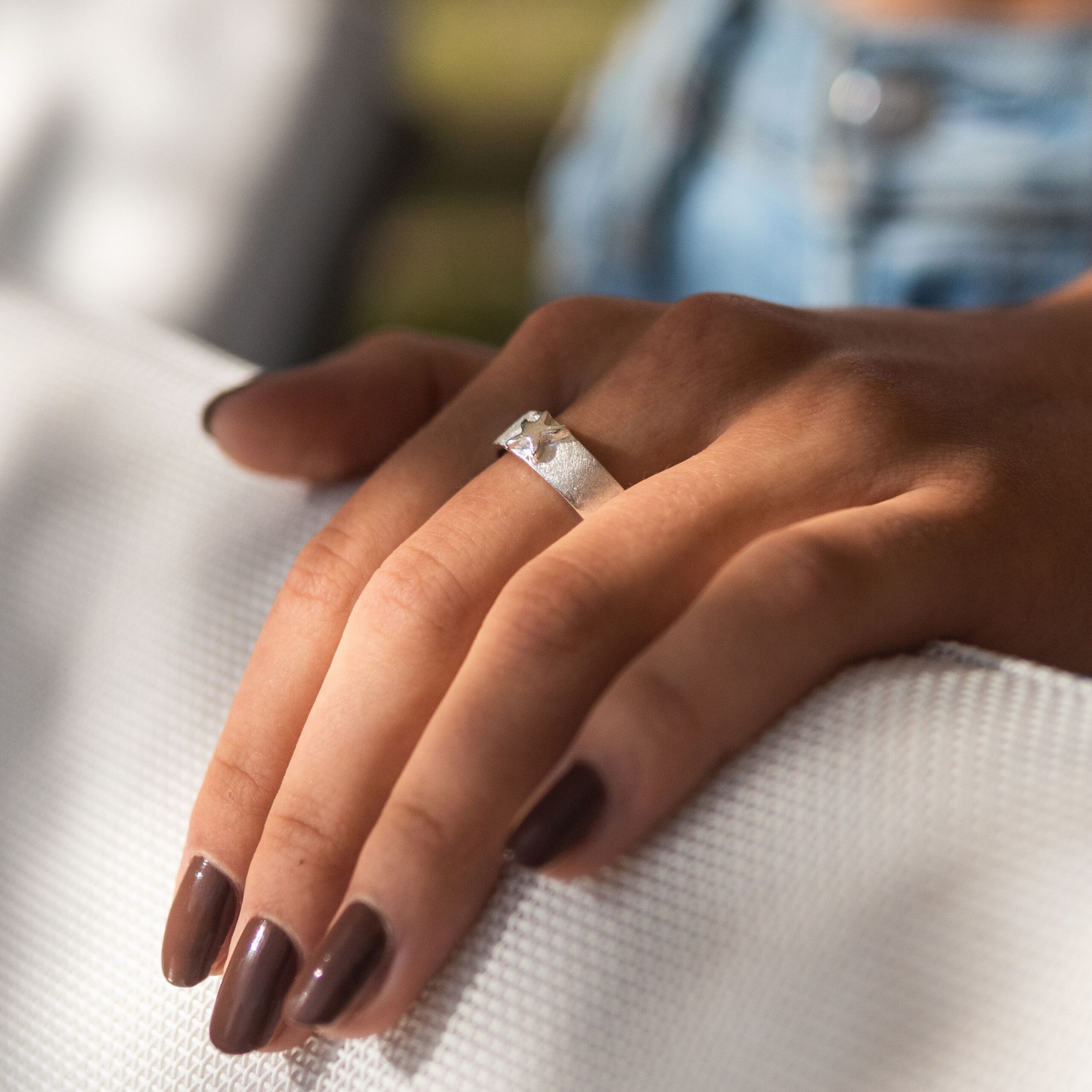 DUR Schmuck Ring SEESTERN,Silber 925/- matt, anlaufgeschützt (R5468) – Bild 2