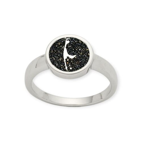 DUR Schmuck Ring SYLT Lavasand, Silber 925/- rhodiniert (R5498)