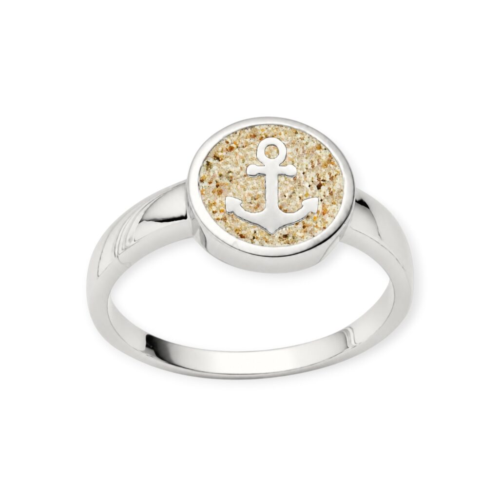 DUR Schmuck Ring HOFFNUNG 2.0 Strandsand Silber 925/-rhodiniert ( R5714)
