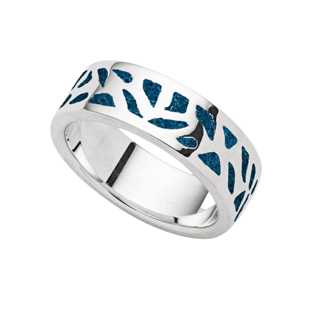 DUR Schmuck Damen Ring WANDEL Strandsand, Silber 925/- rhodiniert (R5745)