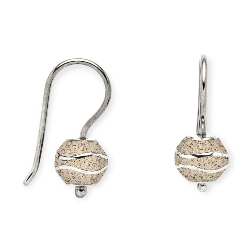 DUR Ohrring Strandwelle BEAD Strandsand Silber 925/- (O5798)