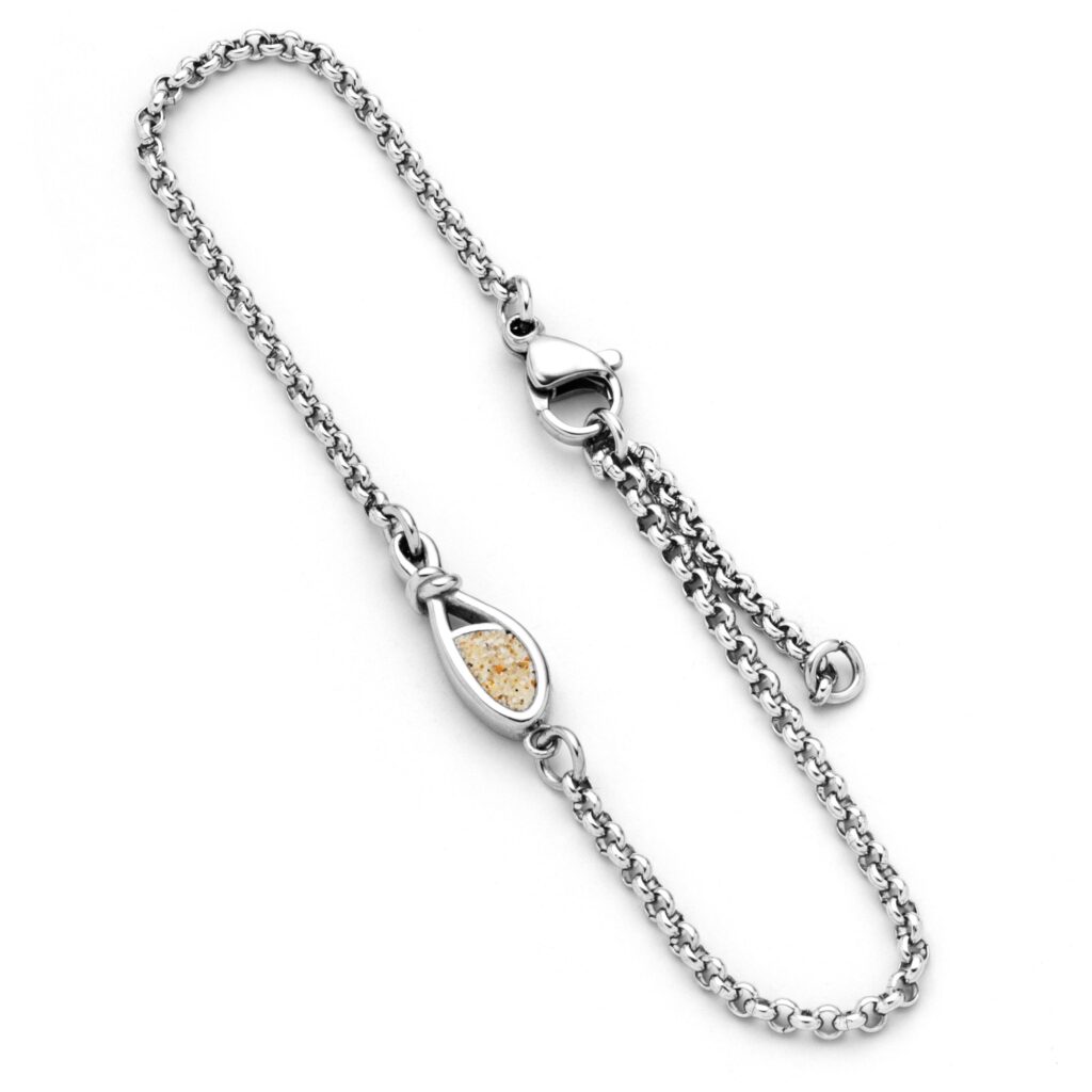 DUR Schmuck Armband LIAISON Strandsand, Edelstahl 17cm + 3cm STB1004SA