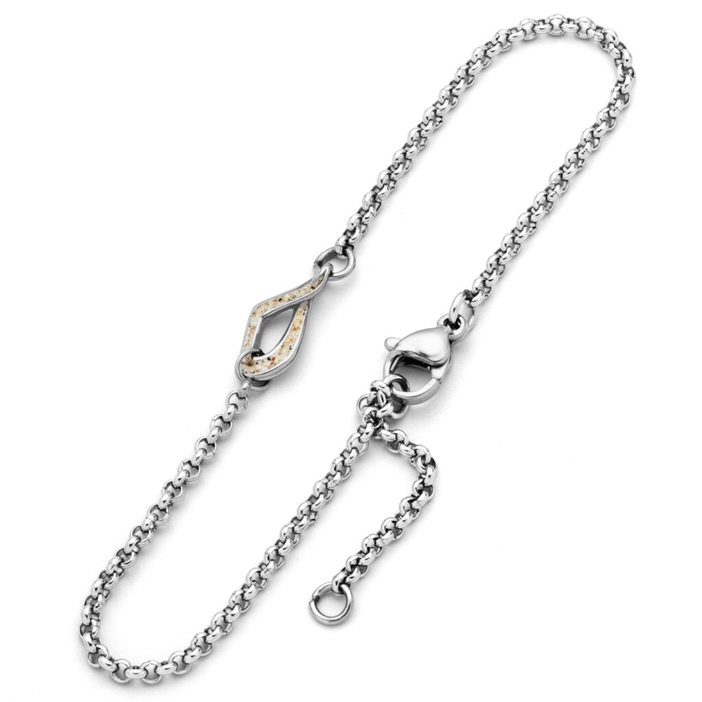 DUR Schmuck Armband FOREVER Strandsand, Edelstahl 17cm + 3cm STB1005SA