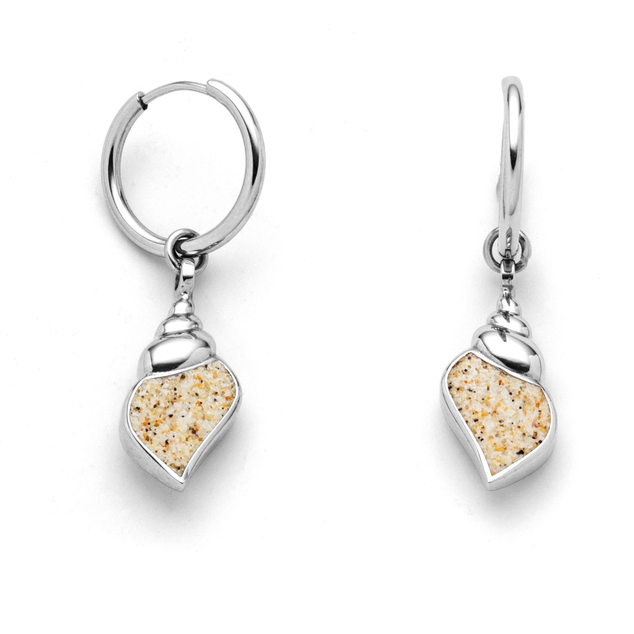 DUR Schmuck Creole SHELL Strandsand, Edelstahl STE1007SA – Bild 1