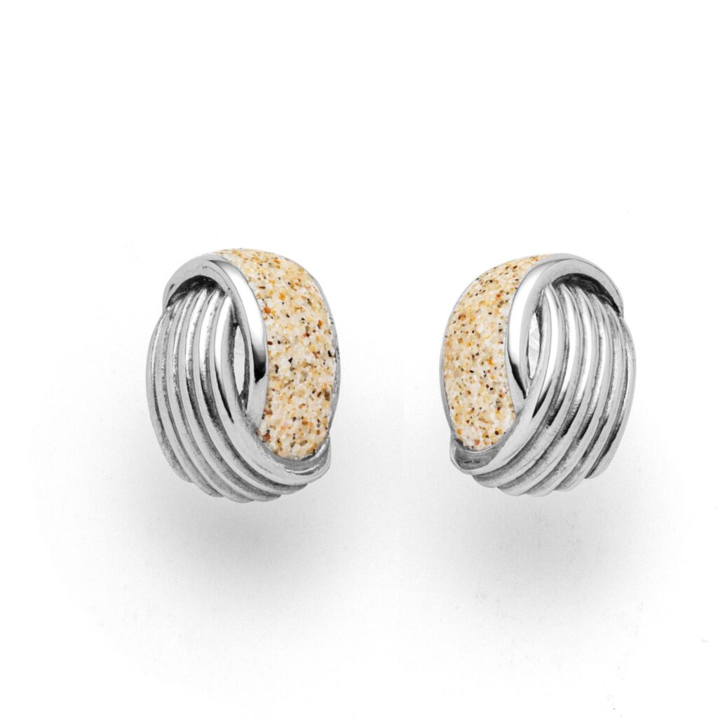 DUR Schmuck Ohrstecker TWINFINITY Strandsand, Edelstahl STE1011SA
