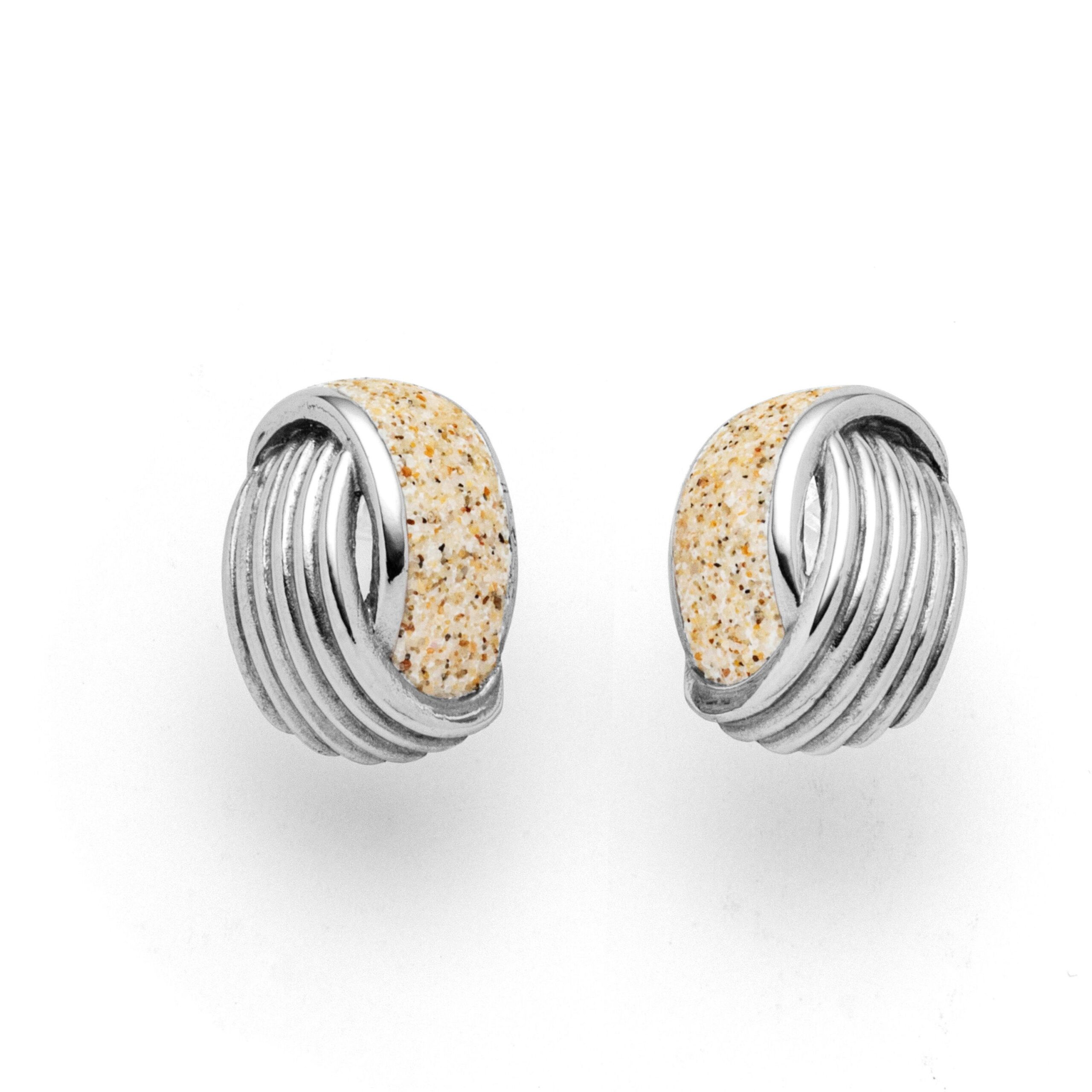 DUR Schmuck Ohrstecker TWINFINITY Strandsand, Edelstahl STE1011SA – Bild 1