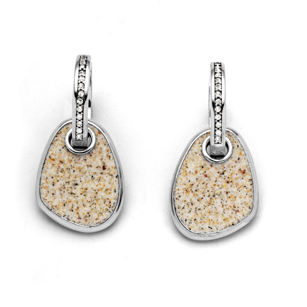 DUR Schmuck Creole SANDGLOW Strandsand/Crystal, Edelstahl STE1012SA