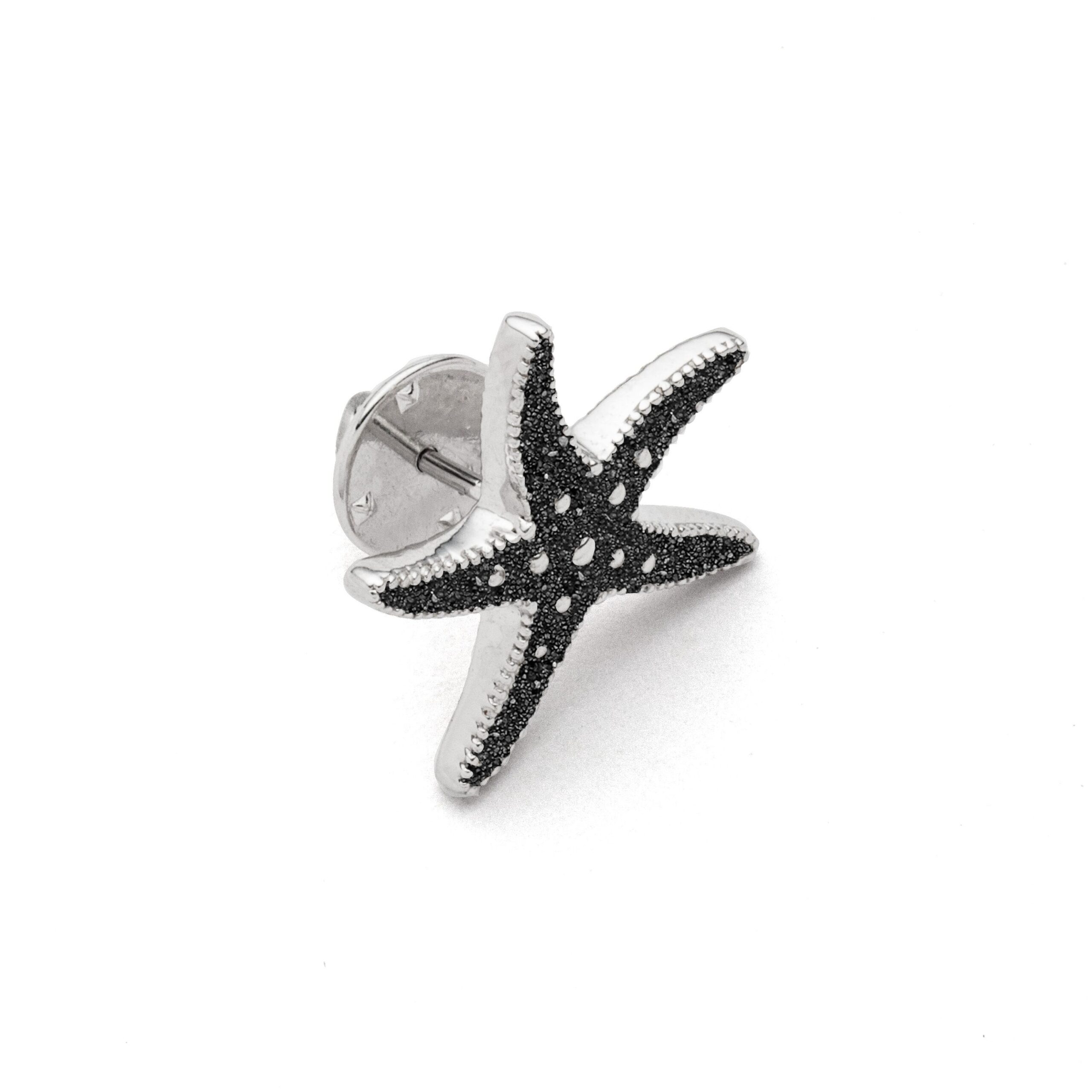 DUR Schmuck Stickpin SEESTERN Lavasand, Edelstahl STF1005LA – Bild 1