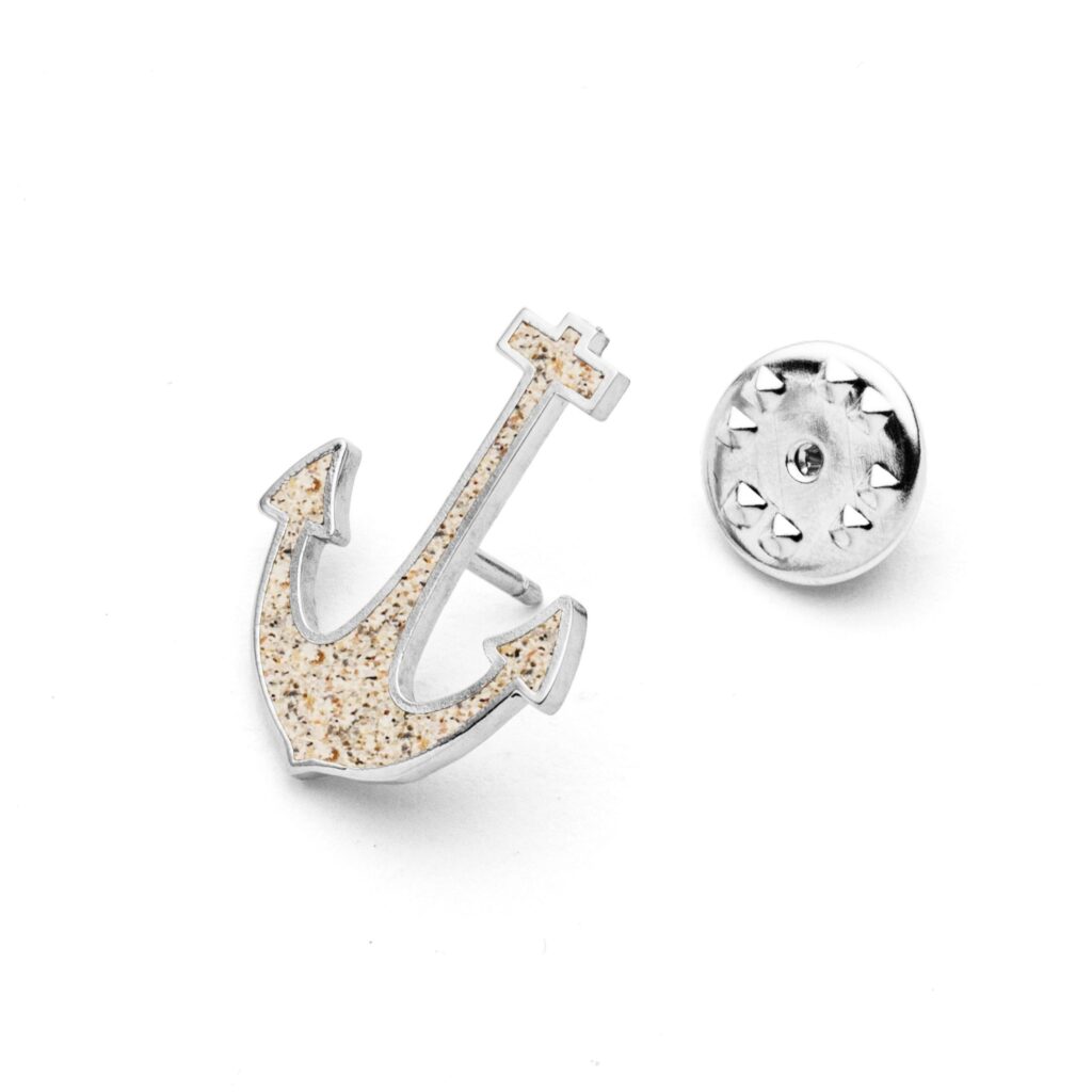 DUR Schmuck Stickpin "Anker" Strandsand, Edelstahl STF1008SA