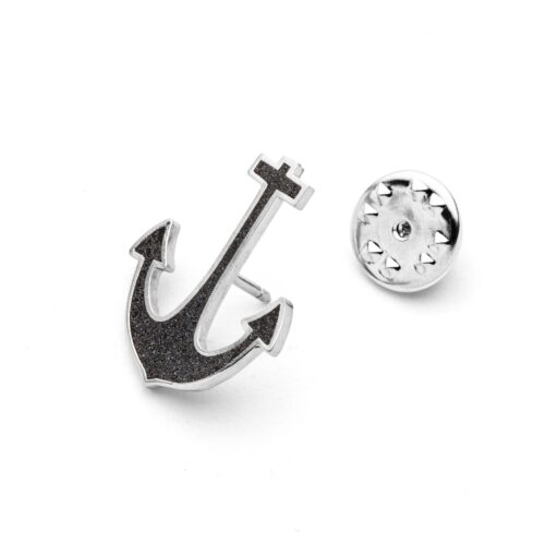 DUR Schmuck Stickpin "Anker" Lavasand, Edelstahl STF1009LA
