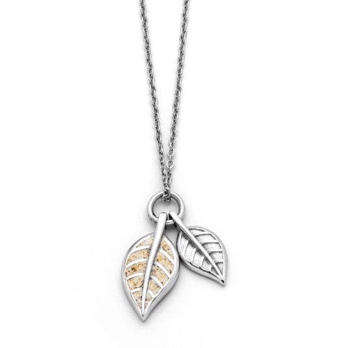 DUR Schmuck Kette "Leaf" Strandsand, Edelstahl STN1002SA