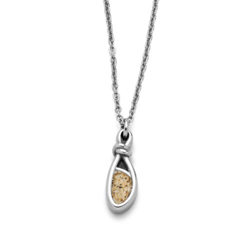 DUR Schmuck Kette "Liaison" 15 mm Strandsand, Edelstahl 42cm + 5cm STN1011SA