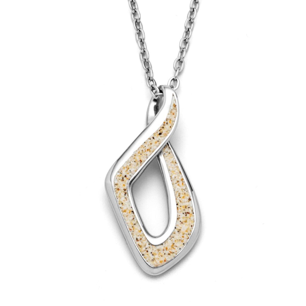 DUR Schmuck Kette "Forever" 35 mm Strandsand, Edelstahl 42cm + 5cm STN1012SA
