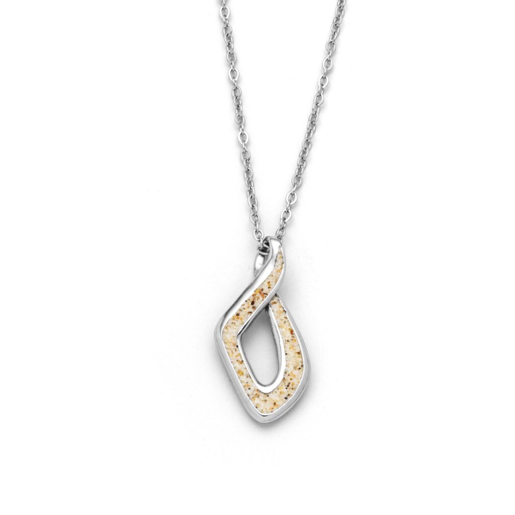 DUR Schmuck Kette "Forever" 22 mm Strandsand, Edelstahl 42cm + 5cm STN1013SA