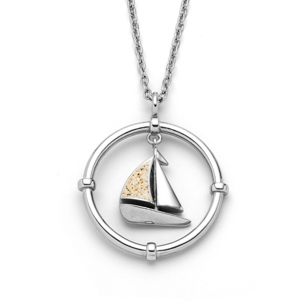 DUR Schmuck Kette "Sailor" 30 mm Strandsand, Edelstahl  42cm + 5cm STN1018SA