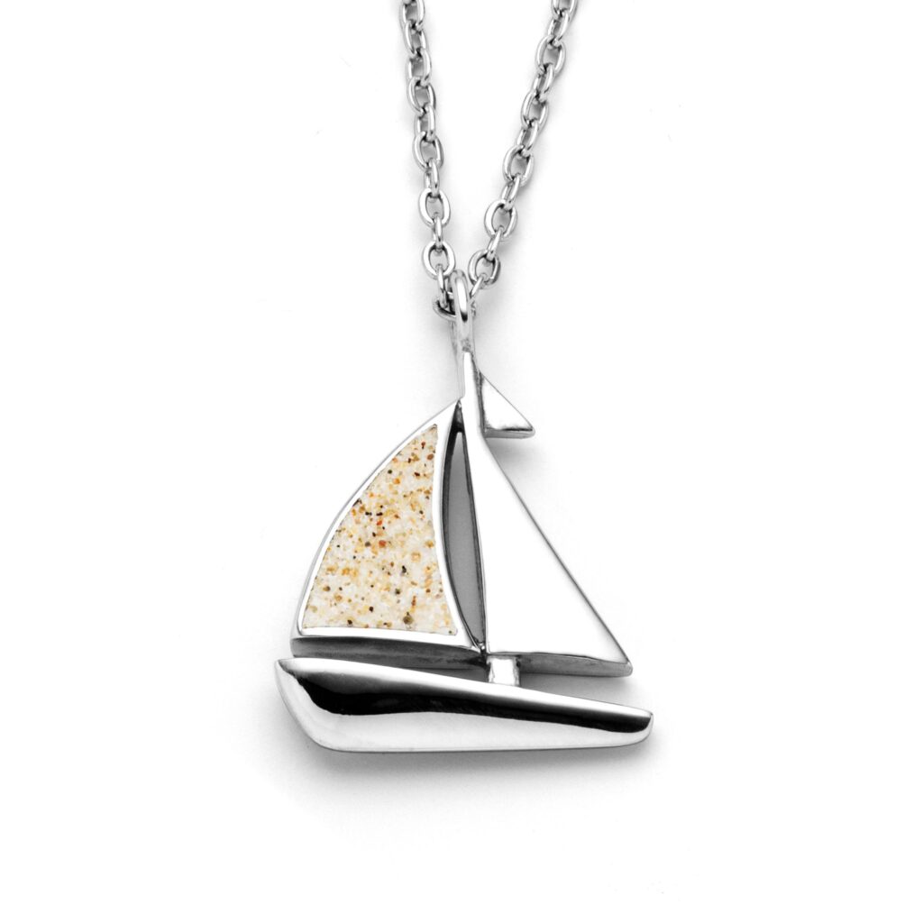 DUR Schmuck Kette "Sailor" Strandsand, Edelstahl 42cm + 5cm STN1019SA