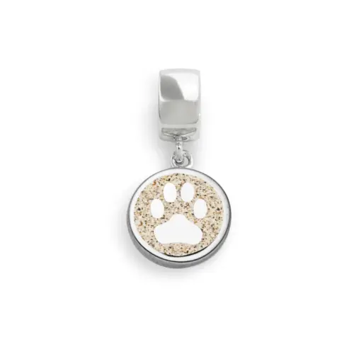 DUR Schmuck Charm STRANDSAND, Silber 925/- rhodiniert (F161) mit Öse