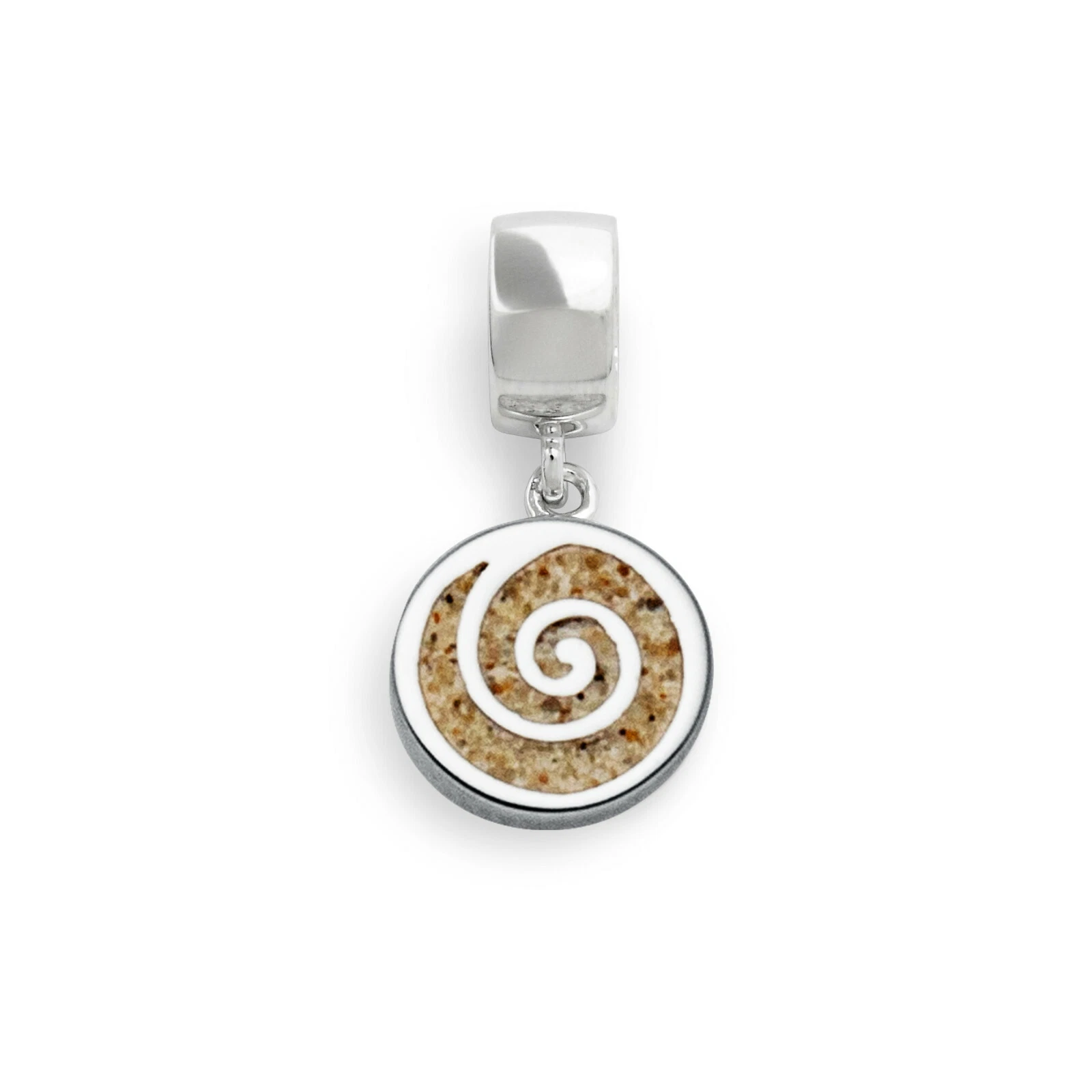 DUR Schmuck Charm STRANDSAND, Silber 925/- rhodiniert (F161) mit Öse – Bild 7