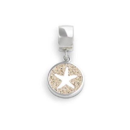 DUR Schmuck Charm STRANDSAND, Silber 925/- rhodiniert (F161) mit Öse